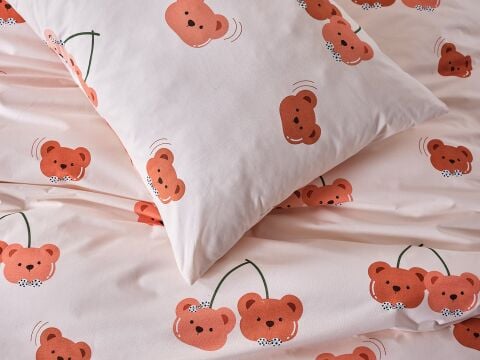 Ranforce Joyful Bearberry Nevresim Takımı Tek Kişilik