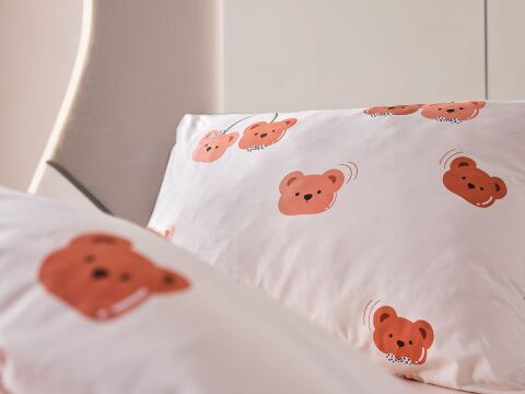 Ranforce Joyful Bearberry Nevresim Takımı Tek Kişilik