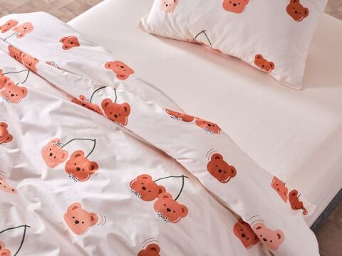 Ranforce Joyful Bearberry Nevresim Takımı Tek Kişilik