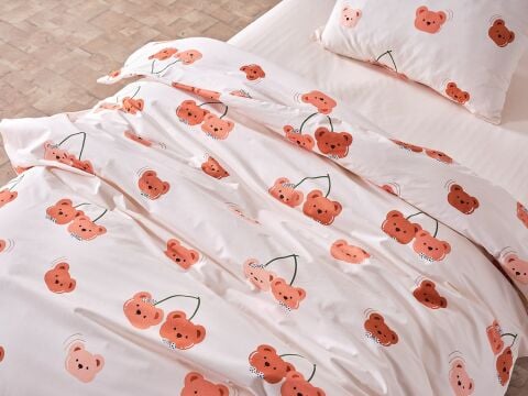 Ranforce Joyful Bearberry Nevresim Takımı Tek Kişilik