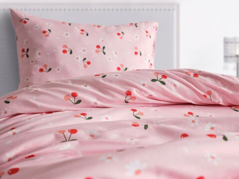 Ranforce Joyful Cherry Nevresim Takımı Çift Kişilik