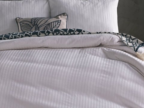 Saten Artline Nevresim Takımı Beyaz - Çift Kişilik