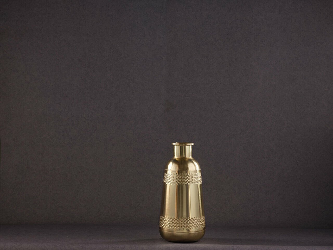 İron Flower Pot Small Ma6361 Gold Vazo Standart - Gold