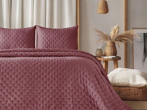 Harmony Yatak Örtüsü Softia Çift Kişilik - Bordo