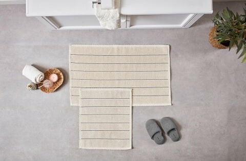 Banyo Paspası Arte Antrasit-Krem