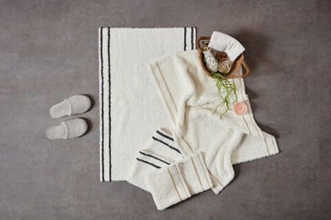 Banyo Paspası Dora Antrasit-Krem