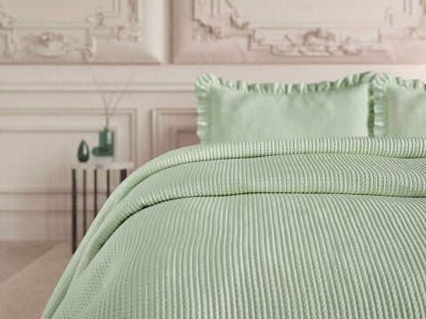 Romance Lumella Yatak Örtüsü Tek Kişilik - Mint Yeşili