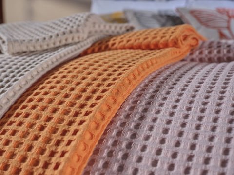 Clara Waffle Pike Tek Kişilik - Krem