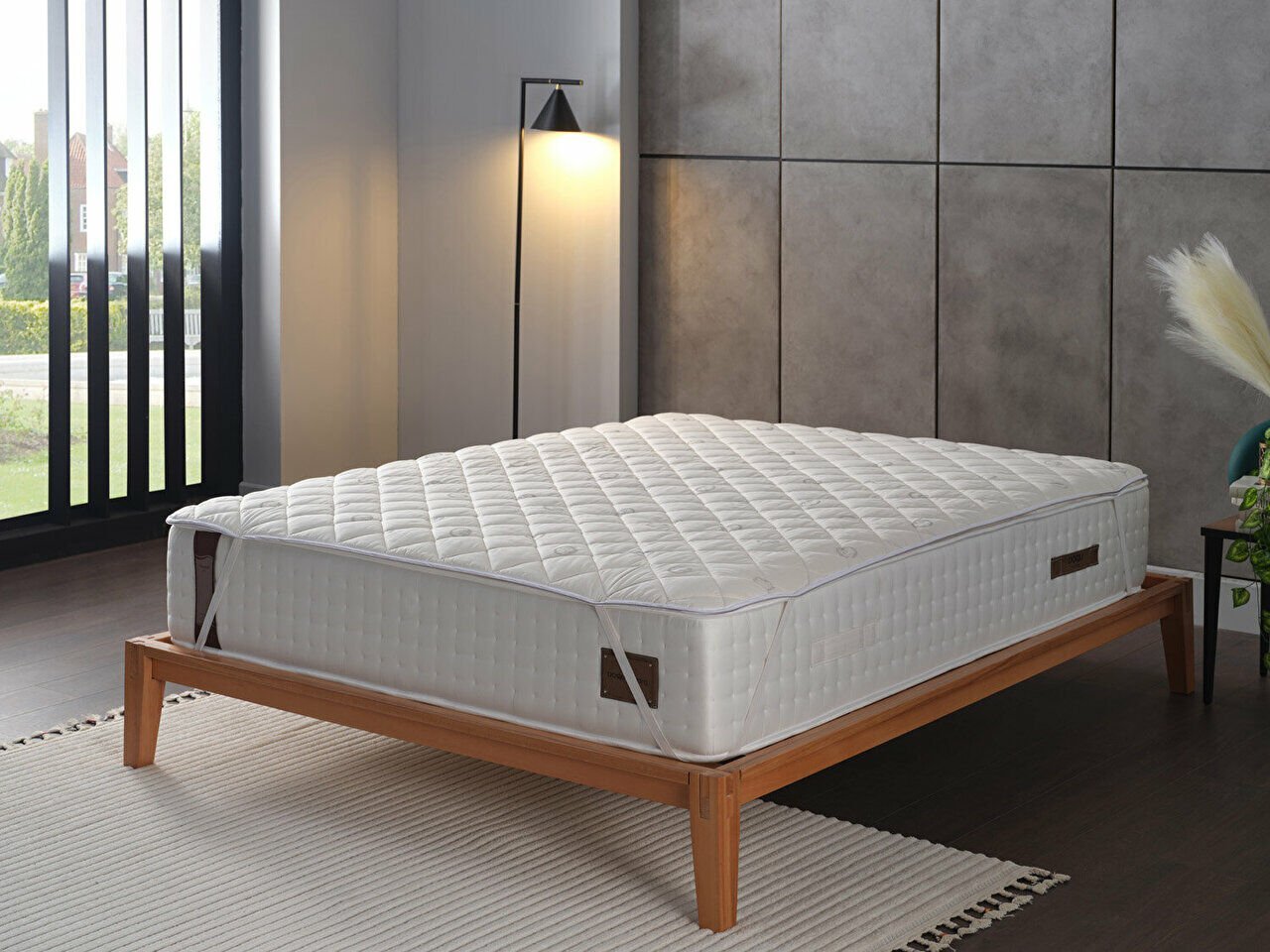 Festival Pamuk Kapitoneli Alez 140 x 190 cm - Beyaz