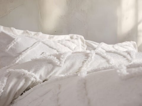 Bohera Yatak Örtüsü Çift Kişilik - Ekru