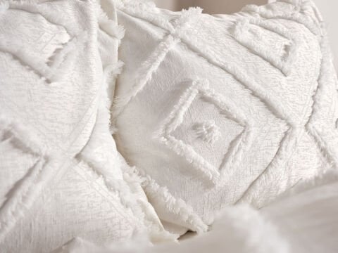 Bohera Yatak Örtüsü Çift Kişilik - Ekru