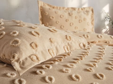 Polina Yatak Örtüsü Çift Kişilik - Bej