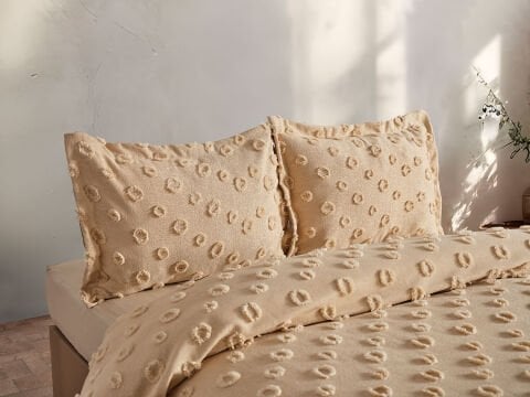 Polina Yatak Örtüsü Çift Kişilik - Bej