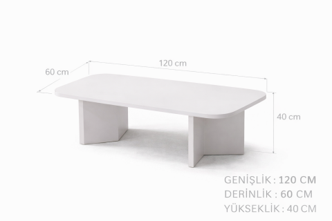 Dante Orta Sehpa Opak Ekru