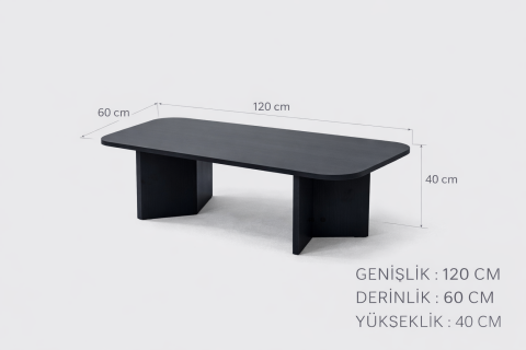 Dante Orta Sehpa Wood Siyah