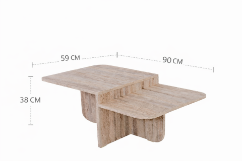 Livia Orta Sehpa Traverten