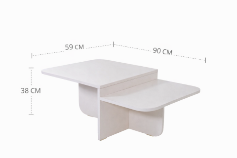 Livia Orta Sehpa Opak Ekru