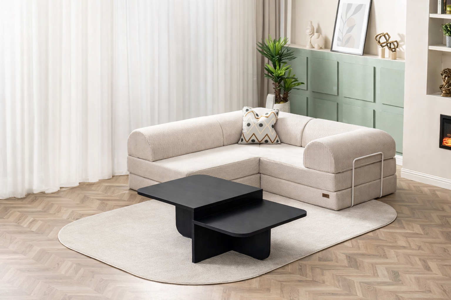 Livia Orta Sehpa Wood Siyah