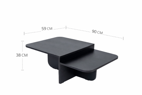 Livia Orta Sehpa Wood Siyah