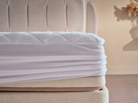 Comfyline Sıvı Geçirmez Fitted Alez 200 x 200 cm - Beyaz