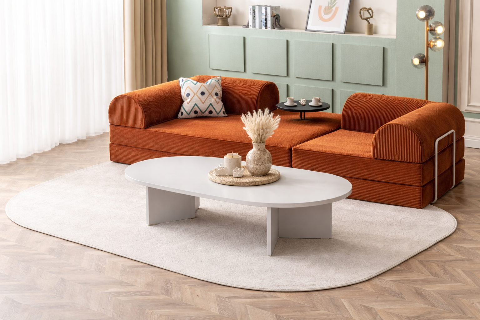 Vetra Orta Sehpa Opak Ekru