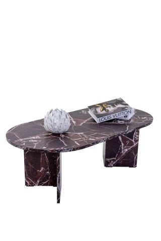 Vetra Orta Sehpa Marble Bordo