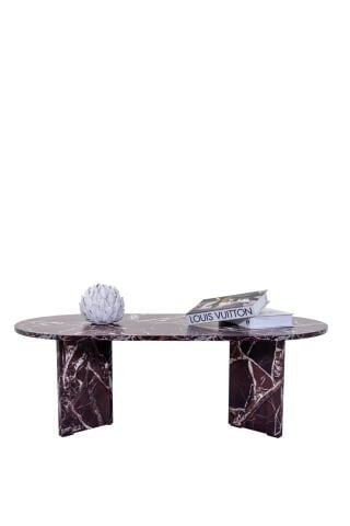 Vetra Orta Sehpa Marble Bordo