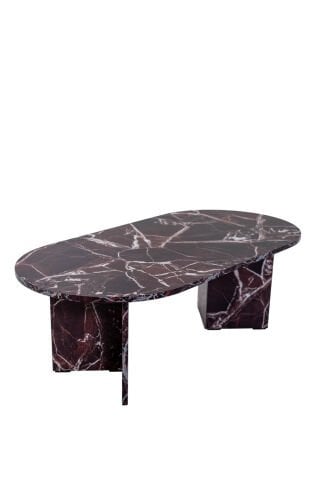 Vetra Orta Sehpa Marble Bordo