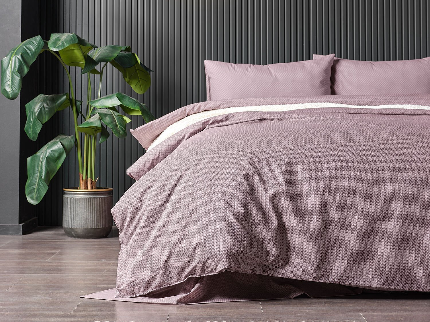 Pure Touch Nevresim Takımı Tek Kişilik - Gül Kurusu