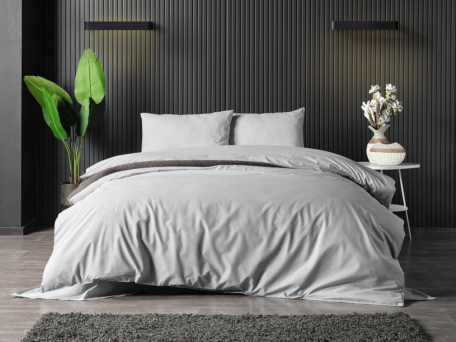 Pure Touch Nevresim Takımı Tek Kişilik - Koyu Gri