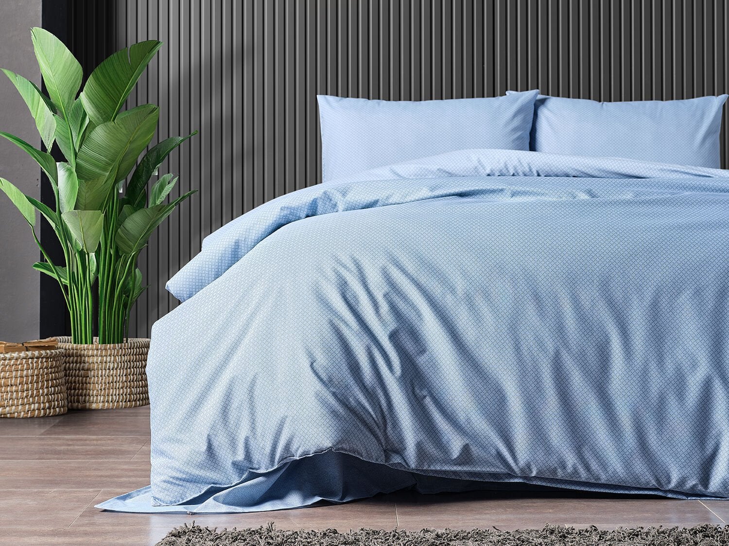 Pure Touch Nevresim Takımı Tek Kişilik - Mavi