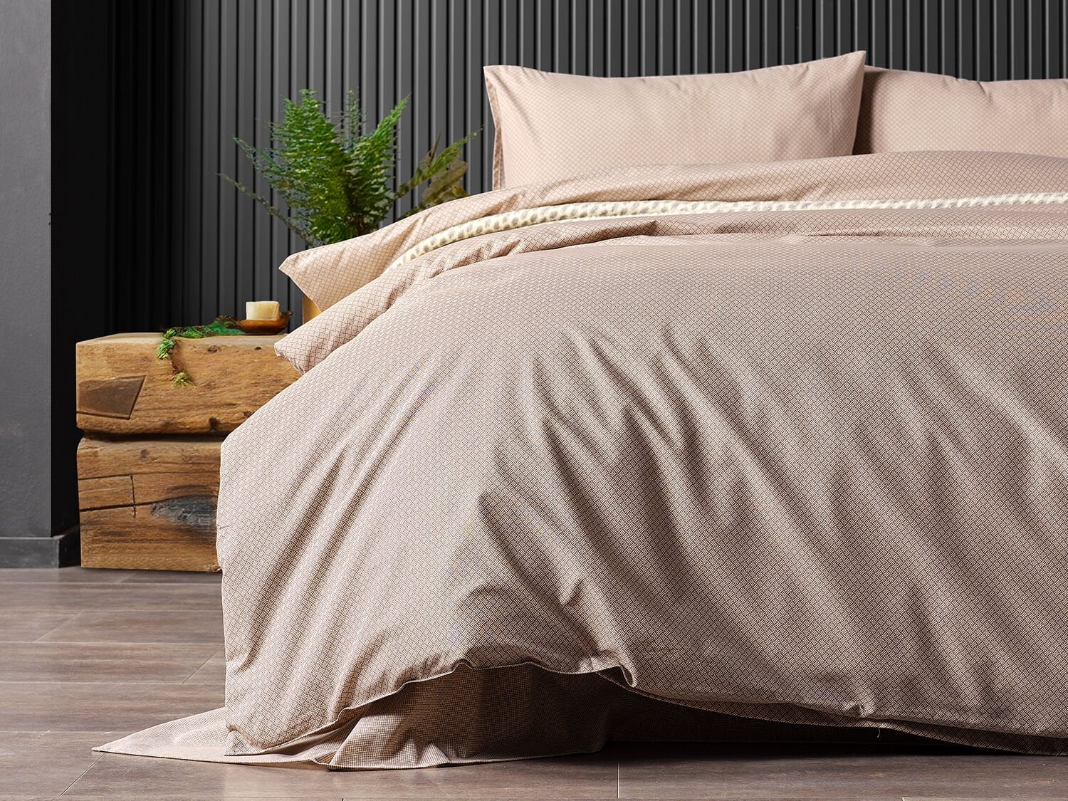 Pure Touch Nevresim Takımı Çift Kişilik - Kahve