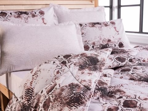 Poly Cotton Exotic Uyku Seti Kahverengi - Tek Kişilik