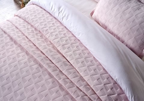 Arya Yatak Örtüsü Çift King Size - Pudra