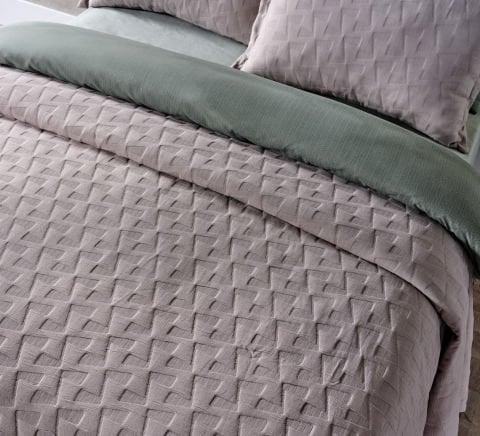 Arya Yatak Örtüsü Çift King Size - Vizon