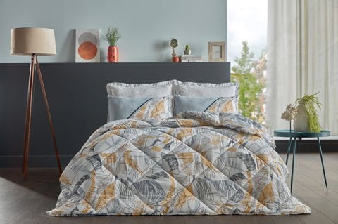 Poly Cotton Verda Uyku Seti Çift Kişilik - Sarı