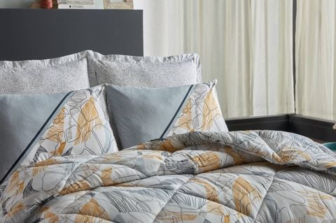 Poly Cotton Verda Uyku Seti Çift Kişilik - Sarı