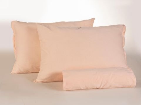 Penye Çarşaf Seti Çift Kişilik - Somon