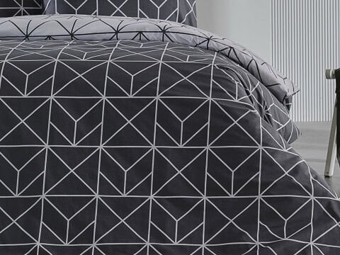 Ranforce Polka Nevresim Takımı Çift Kişilik - Antrasit