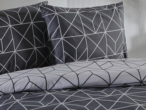 Ranforce Polka Nevresim Takımı Tek King Size - Antrasit