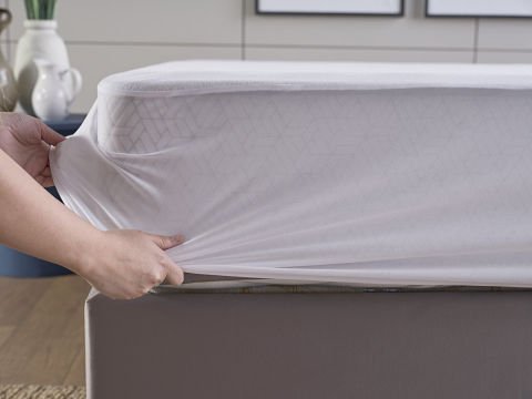 Perla Sıvı Geçirmez Fitted Alez 120 x 200 cm - Beyaz