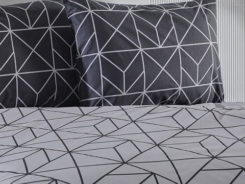 Ranforce Polka Nevresim Takımı Çift King Size - Antrasit