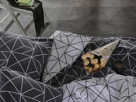 Ranforce Polka Nevresim Takımı Çift King Size - Antrasit