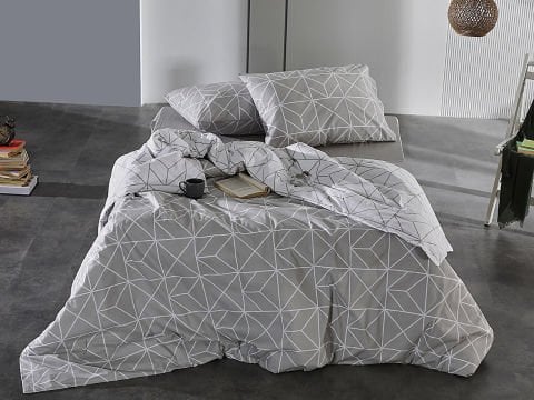 Ranforce Polka Nevresim Takımı Tek King Size - Gri