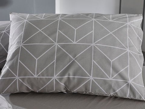 Ranforce Polka Nevresim Takımı Tek King Size - Gri