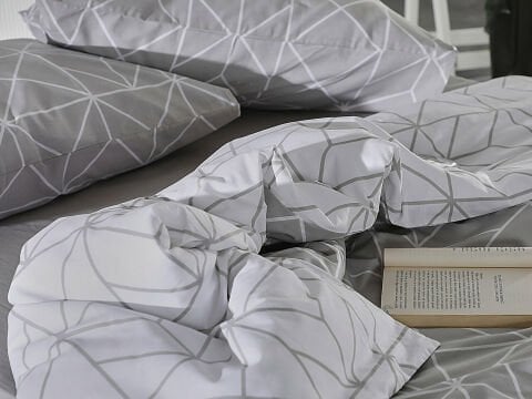 Ranforce Polka Nevresim Takımı Tek Kişilik - Gri