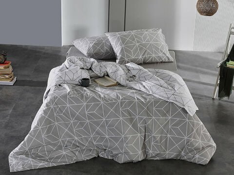 Ranforce Polka Nevresim Takımı Tek Kişilik - Gri