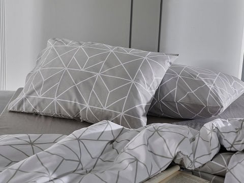 Ranforce Polka Nevresim Takımı Çift King Size - Gri