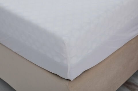 Colourful Fitted Çarşaf Çift King Size - Beyaz