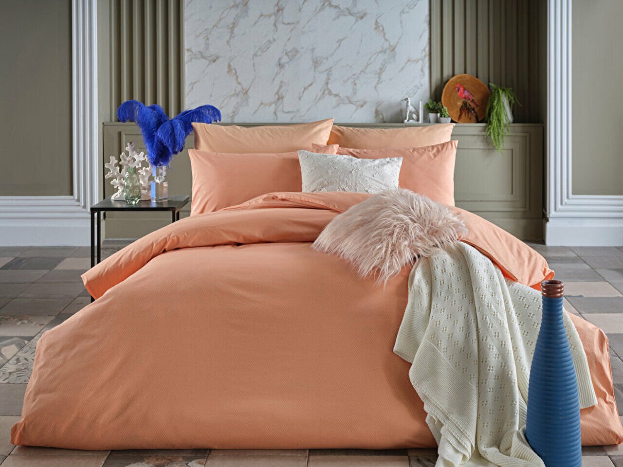 Dreamlife Nevresim Takımı Tek King Size - Somon